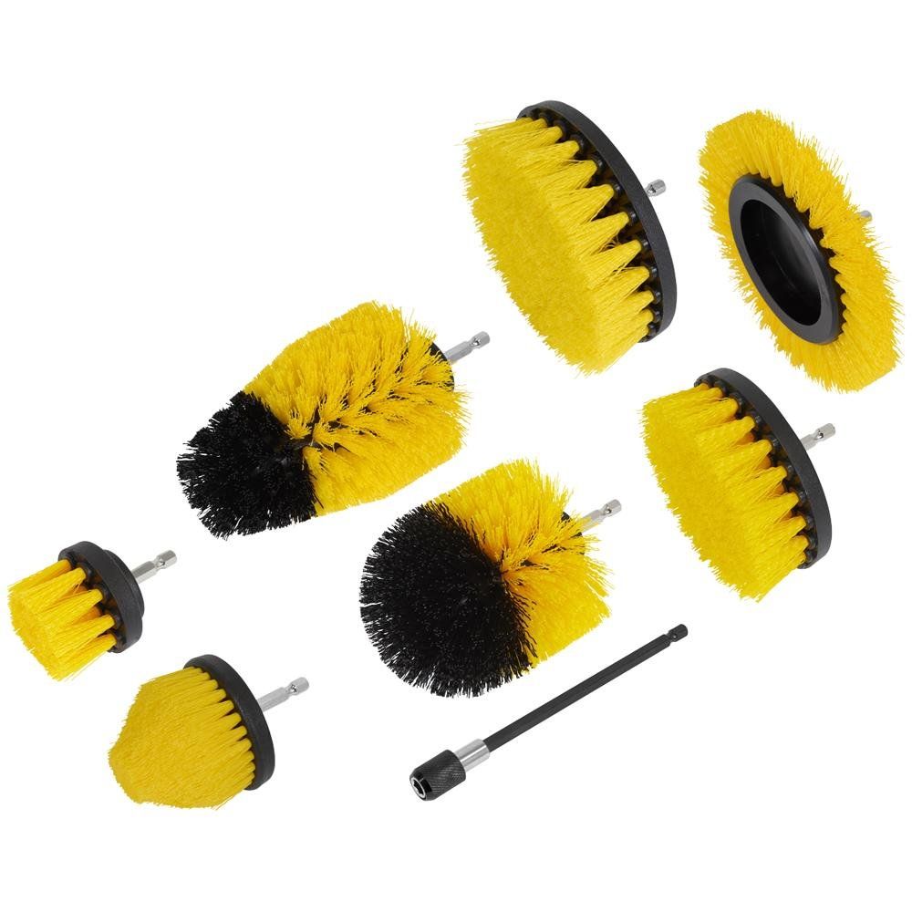 Sealey 8 Piece Hex Shank Drill Scrubbing Brush Set - Image 1