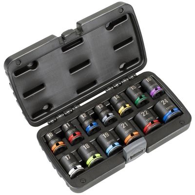 Sealey 13 Piece 1/2" Drive Lock On Impact Socket Set 1/2"