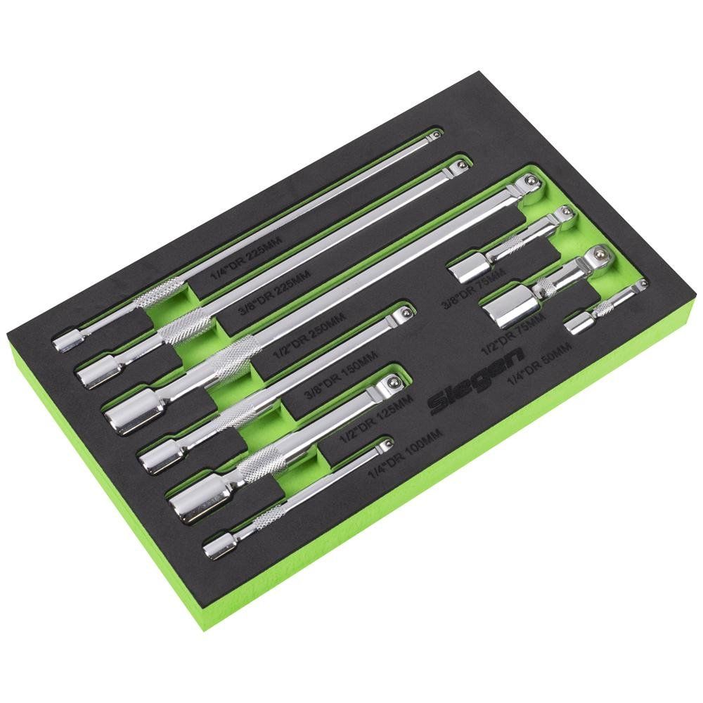 Siegen 9 Piece Combination Drive Socket Extension Bar Set Combination - Image 1