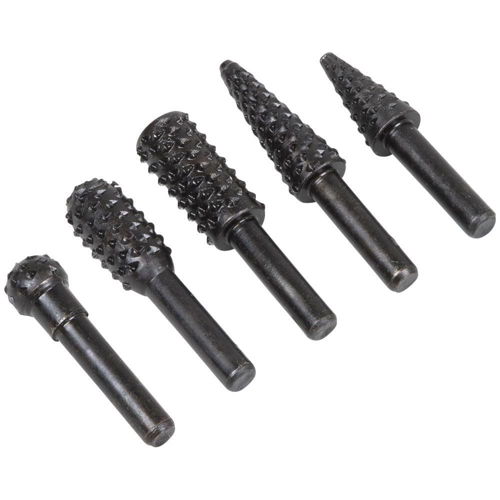 Sealey 5 Piece Rotary Burr Rasp Drill Bit Set - Image 1