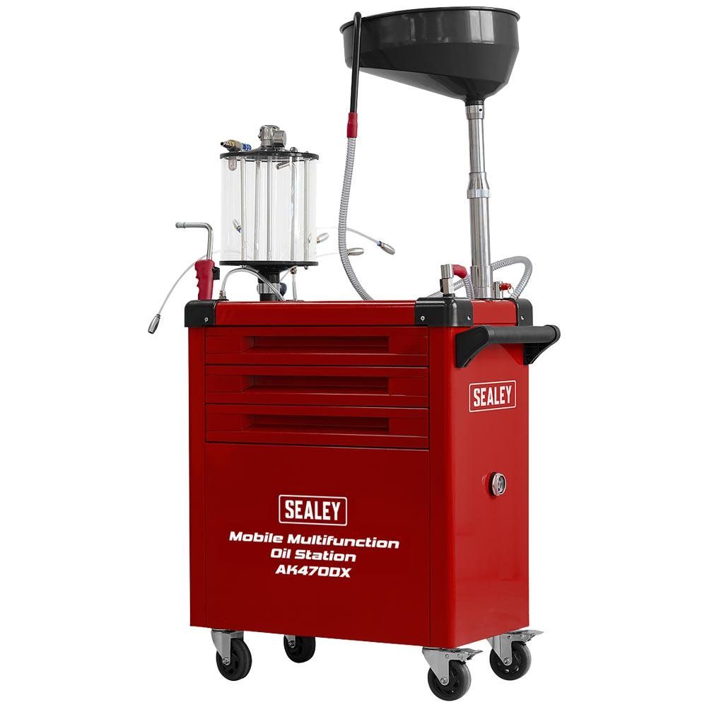 Sealey 61 Piece Mobile Multifunction Oil Station and Tool Set - Image 1