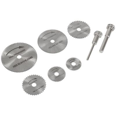 Sealey 8 Piece Mini Circular Saw Blade Set for Drill Chucks