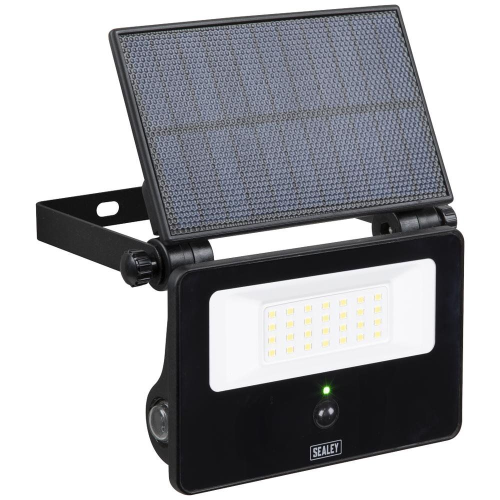Sealey 20W Extra Slim Solar Powered Wall Mount Flood Light - Image 1