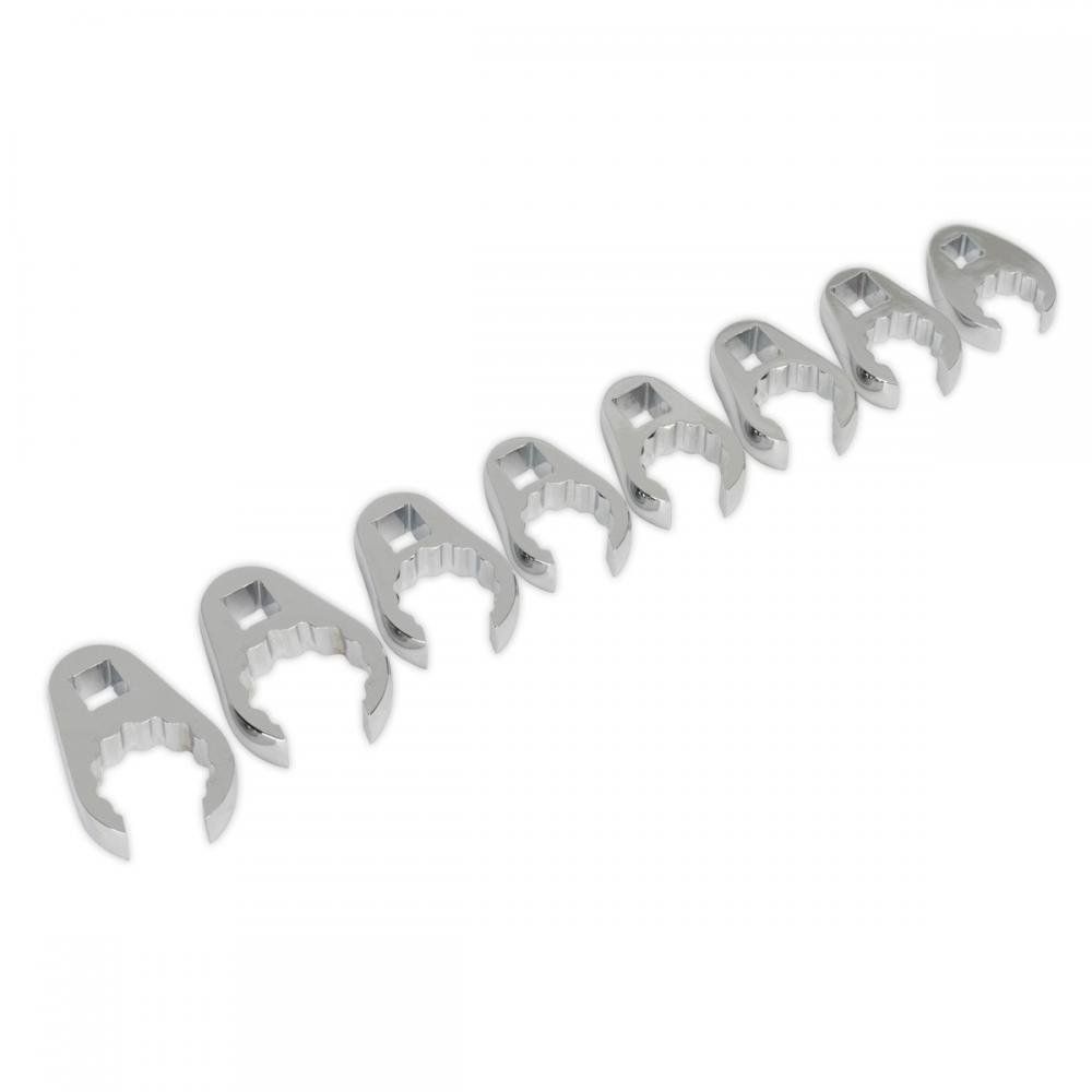 Sealey 8 Piece 1/2" Drive Crow Foot Spanner Set Metric 1/2" - Image 1