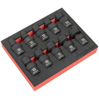 Sealey Premier 10 Piece 3/8" Drive Universal Joint Socket Set