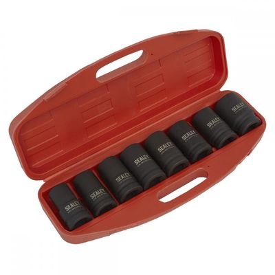 Sealey 8 Piece 1" Drive Deep Impact Socket Set Metric 1"