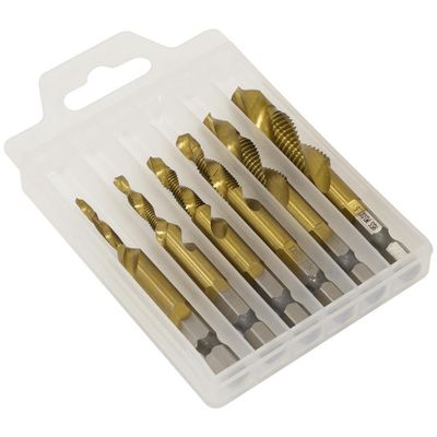 Sealey 6 Piece Hex Shank Tapping Drill Bit Set M3 - M10