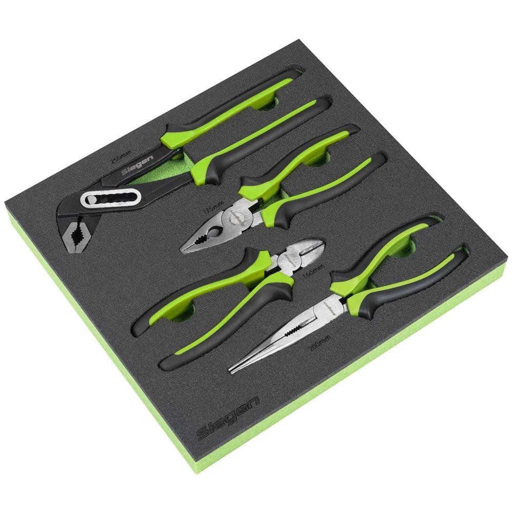 Siegen 4 Piece Comfort Grip Pliers Set in Foam Module Tray - Image 1