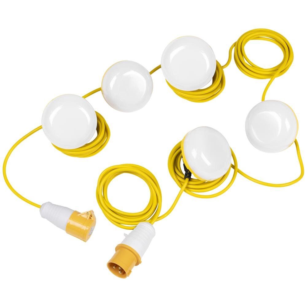 Sealey 5 LED Festoon Lighting Kit on 15 Metre Cable 110v - Image 1