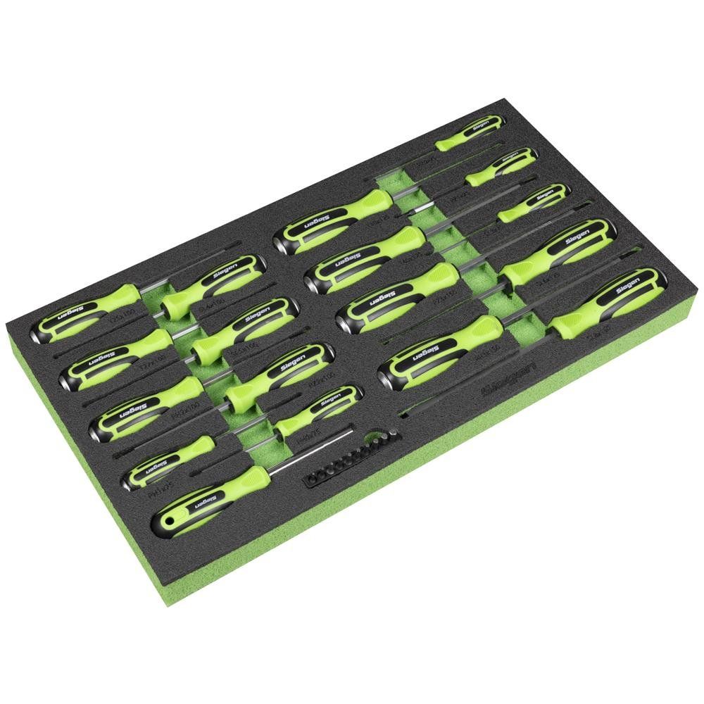 Siegen 28 Piece Screwdriver Set in Foam Module Tray - Image 1