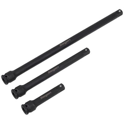 Siegen 3 Piece 3/8" Drive Impact Socket Extension Bar Set 3/8"