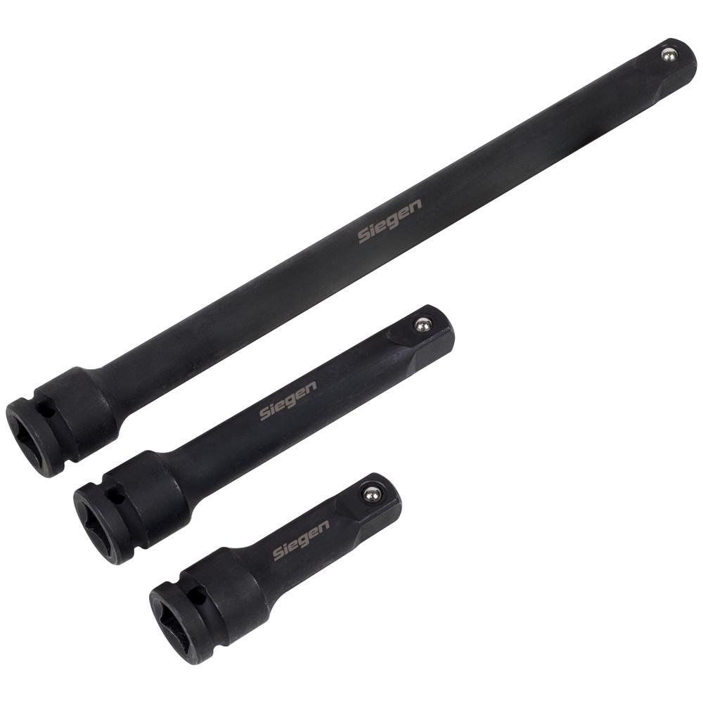 Siegen 3 Piece 1/2" Drive Impact Socket Extension Bar Set 1/2" - Image 1