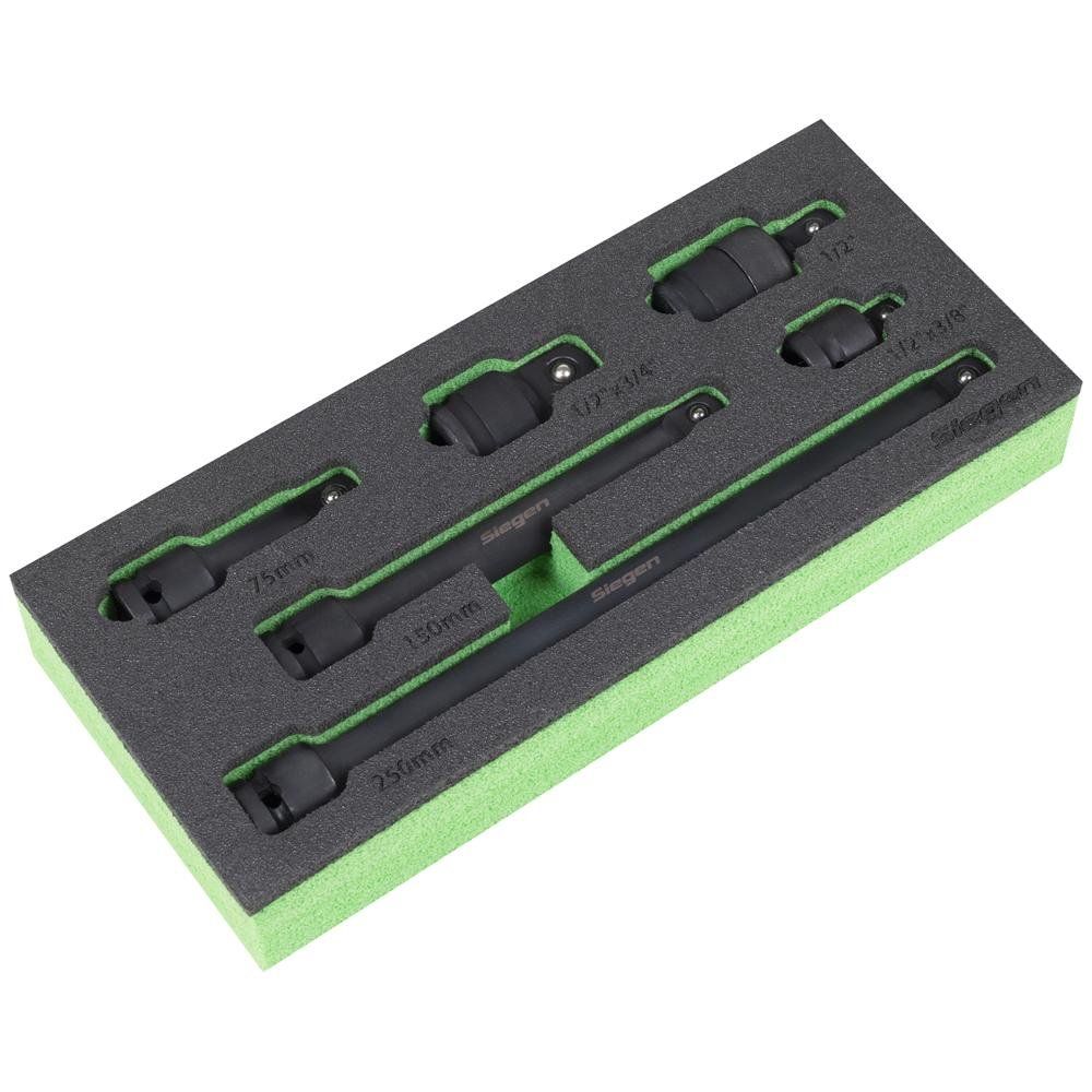 Siegen 6 Piece 1/2" Drive Impact Socket Adaptor and Extension Bar Set 1/2" - Image 1