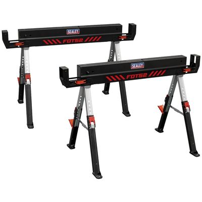 Sealey 2 Piece Adjustable Saw Horse Set