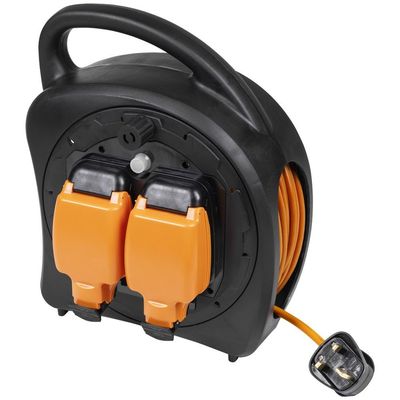 Sealey 30M Weatherproof Extension Reel With Thermal Trip 2 X 230V - Thumbnail 2
