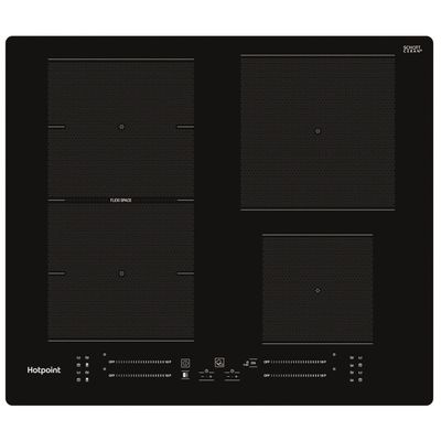 Hotpoint TS5760FNE 59cm Frameless Four Zone Induction Hob - BLACK