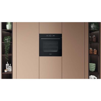 Hotpoint HOI4S8PM0BUK Pyrolytic Multifunction Single Oven - BLACK