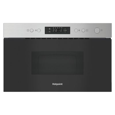 HOTPOINT Class 3 HPM K12C XUK Built-in Compact Microwave with Grill - Stainless Steel, Stainless Steel