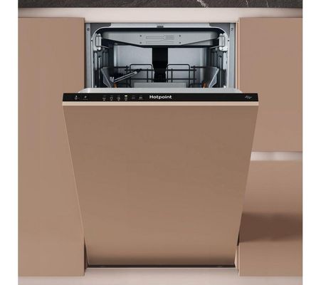 Hotpoint ActiveDry Integrated Slimline Dishwasher - Black control panel