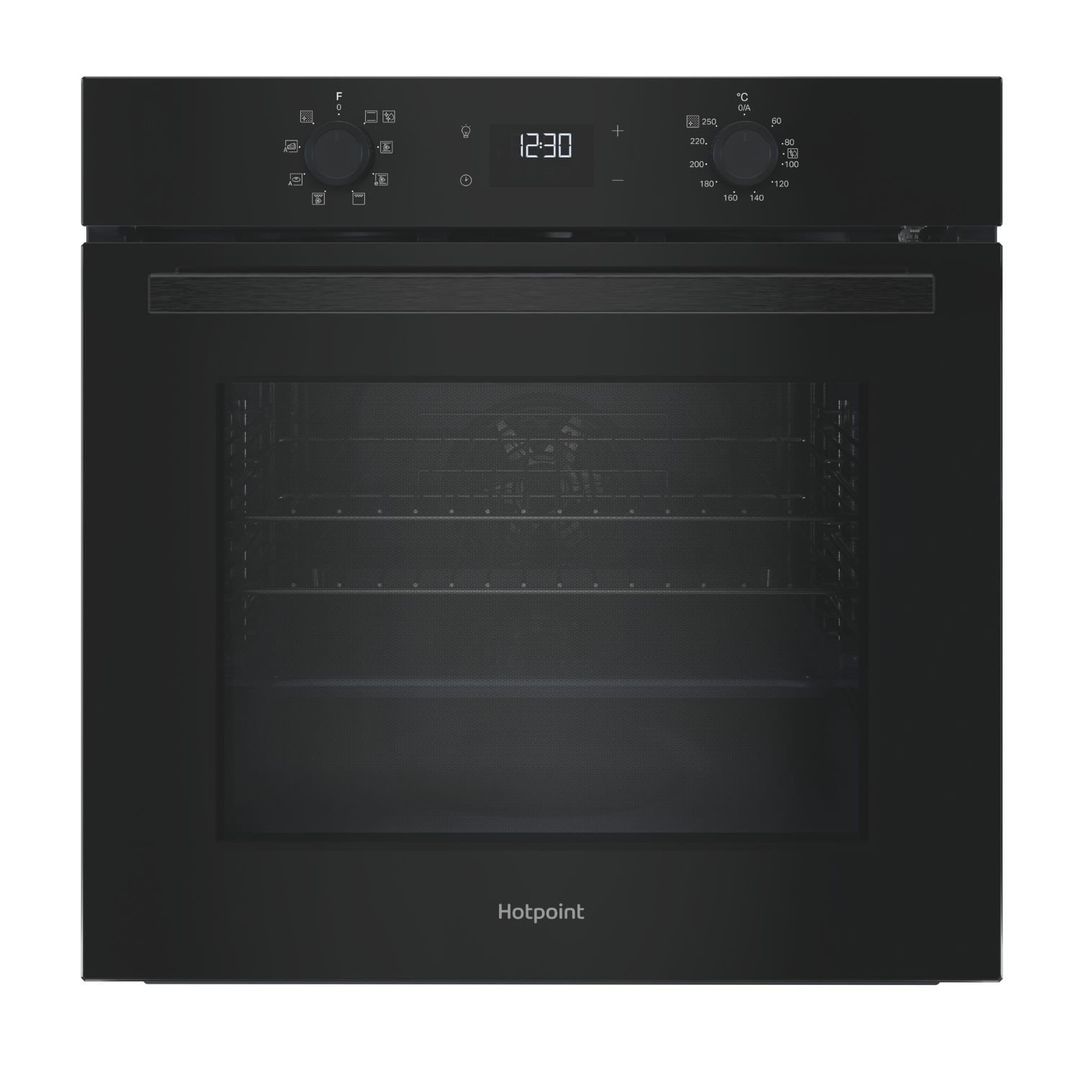 HOTPOINT Class 2 Multiflow HO 475P B UK Electric Pyrolytic Oven - Black, Black - Image 1