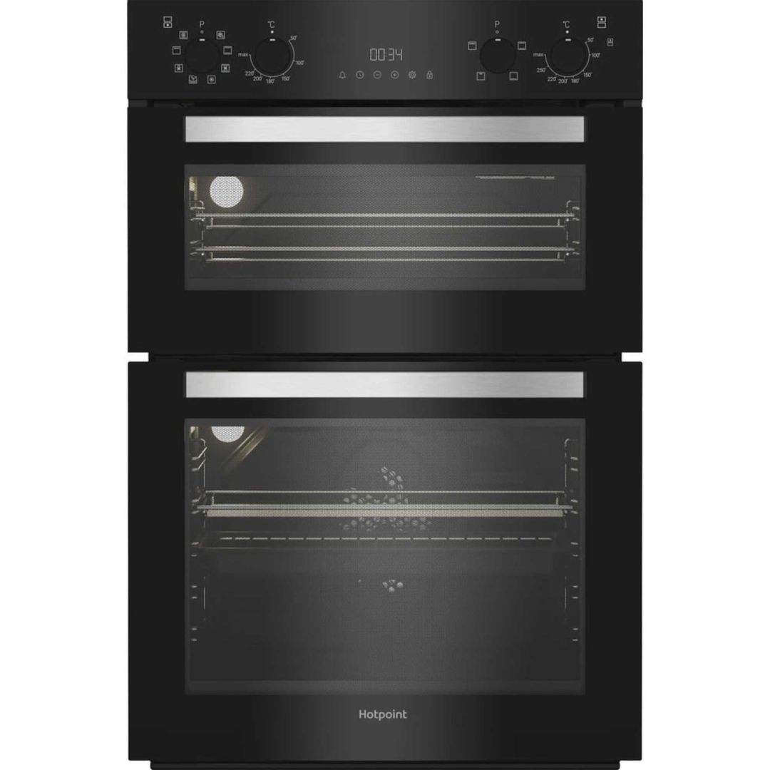 Hotpoint DIH82GB Built-In Electric Double Oven - Black - Image 1