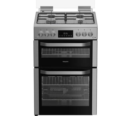 Hotpoint 60cm Gas Cooker - Stainless steel