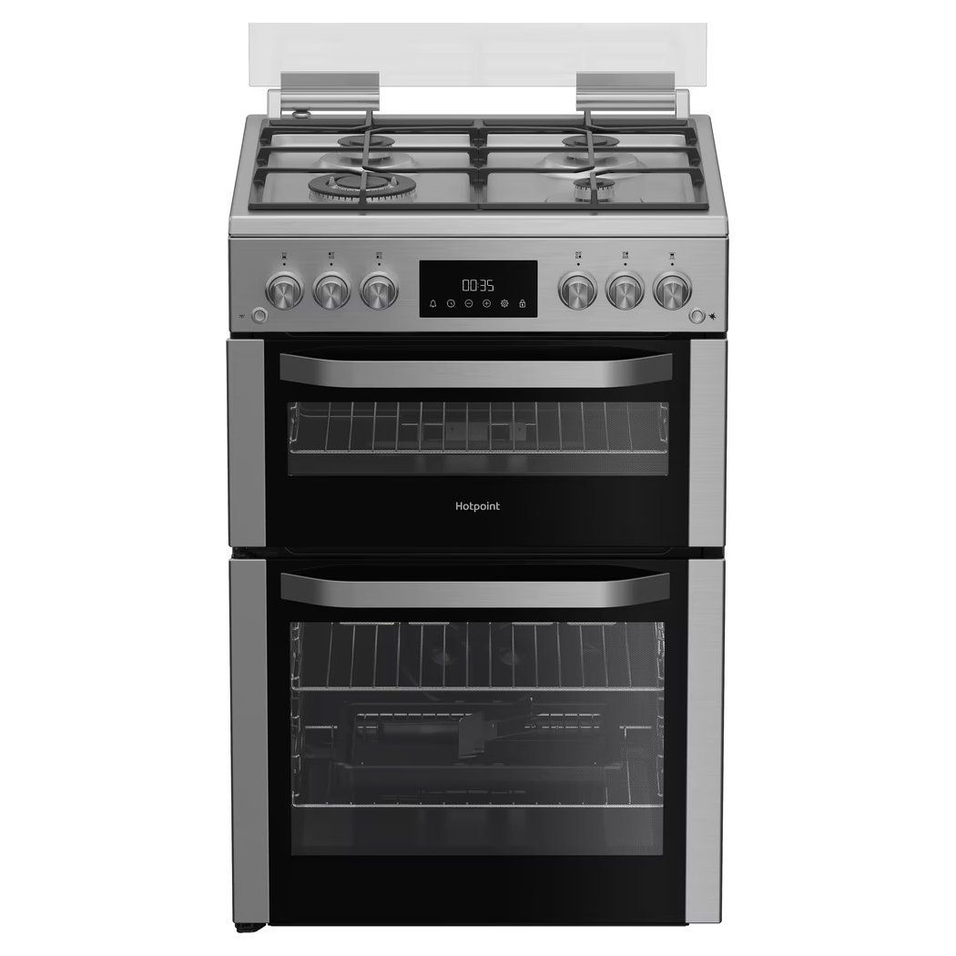 Hotpoint 60cm Gas Cooker - Stainless steel - Image 1