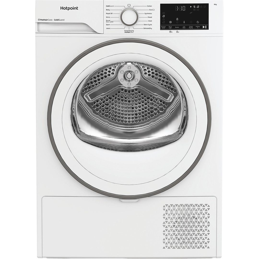 Hotpoint PetHairCare 9kg Heat Pump Tumble Dryer - White - Image 1