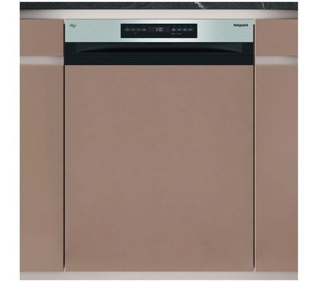 Hotpoint Semi-Integrated Dishwasher Silver 15 Place Maxi Space ActiveDry H5PC15M6UK - Thumbnail 2