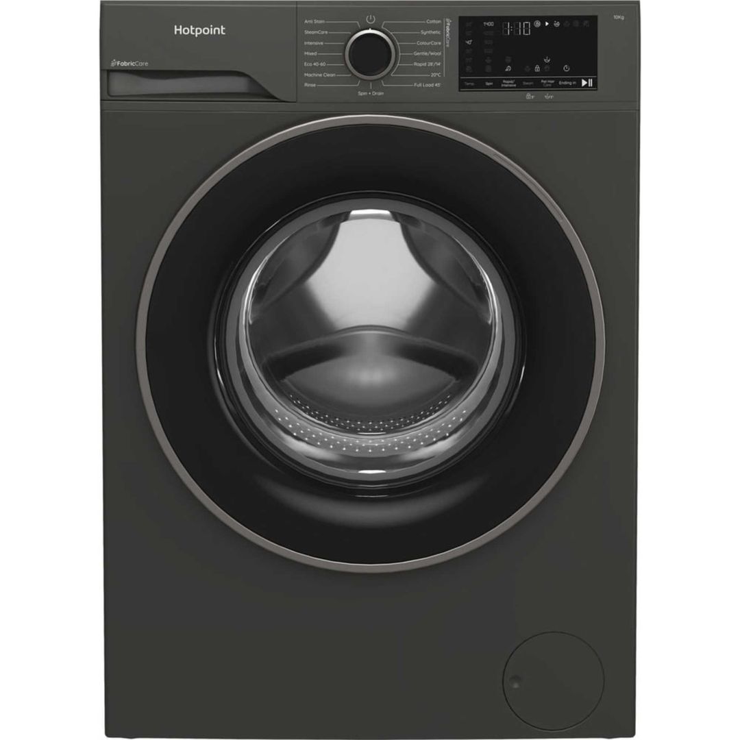 Hotpoint FabricCare 10kg 1400rpm Washing Machine - Graphite - Image 1