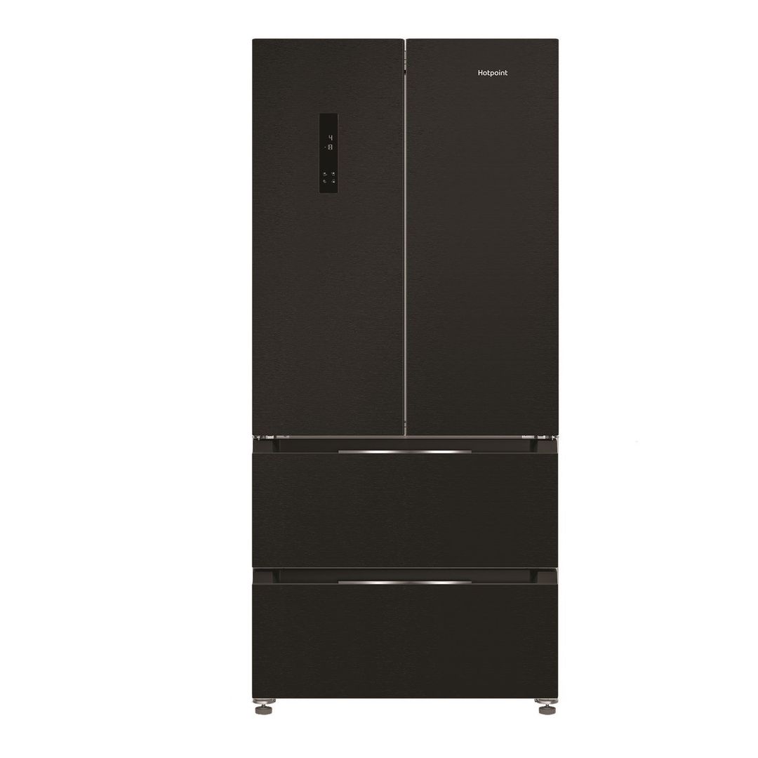 HOTPOINT HPG2 6513 XK5E American-Style Fridge Freezer - Black, Black - Image 1