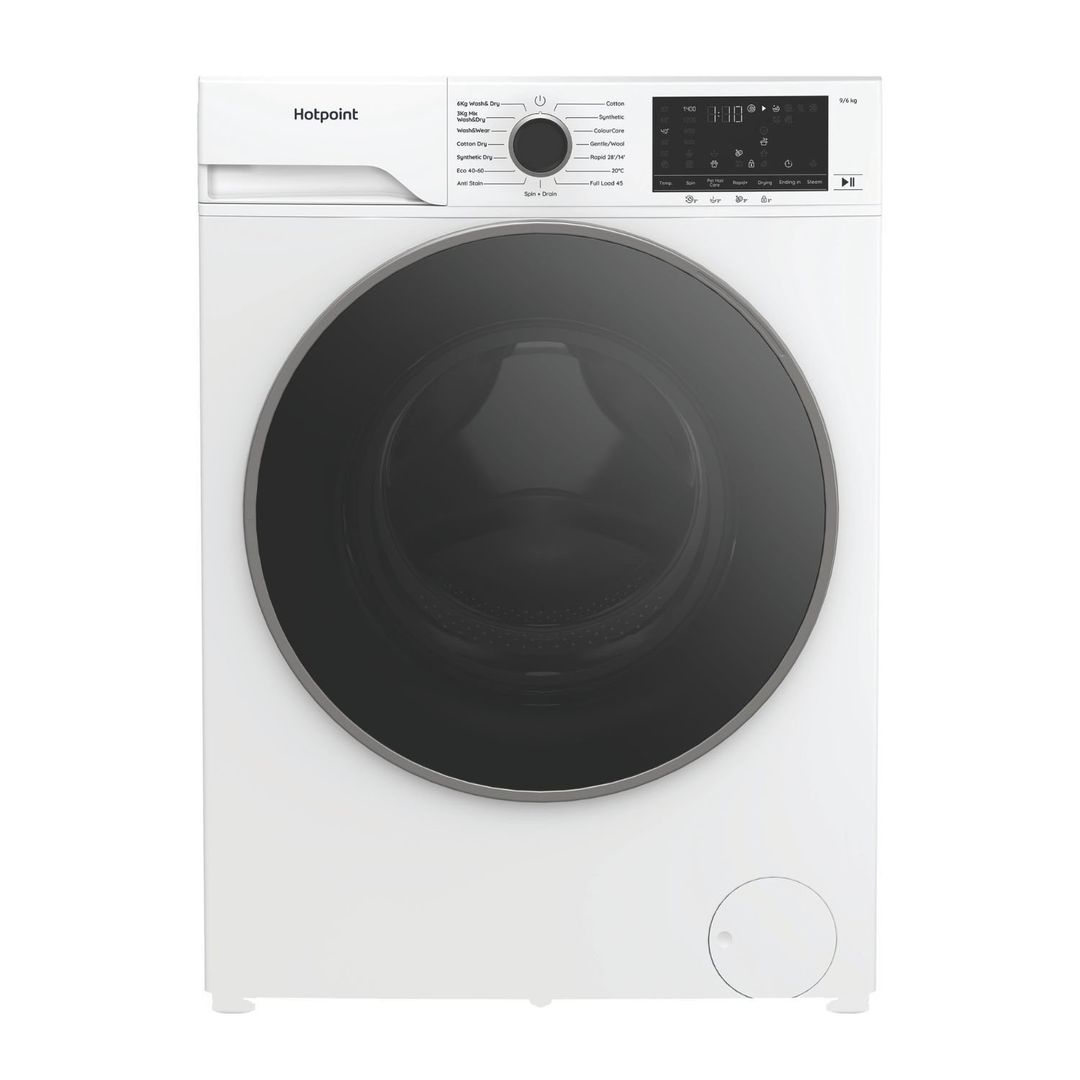 Hotpoint HBD9681ANTSTAIN 9kg/6kg Anti-Stain Washer Dryer - WHITE - Image 1