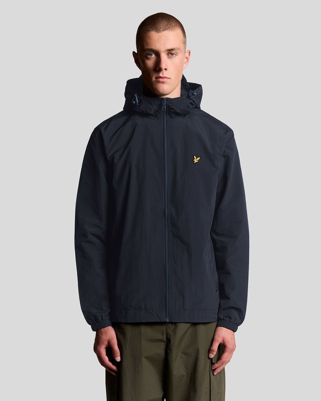 Lyle & Scott Men's Zip Through Hooded Jacket in Dark Navy - Image 1