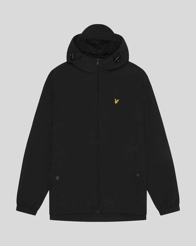 Lyle & Scott Men's Zip Through Hooded Jacket in Jet Black