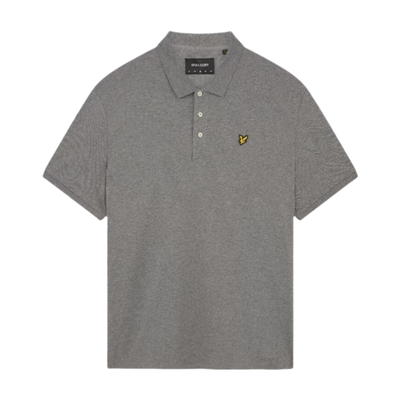 Lyle & Scott Men's Cotton Polo Shirt in Mid Grey Marl