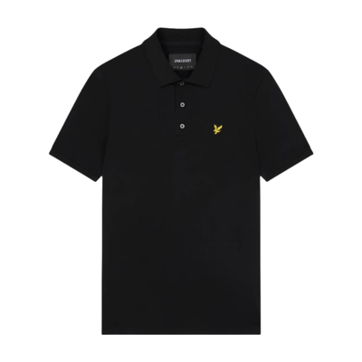 Lyle & Scott Men's Cotton Polo Shirt in Jet Black