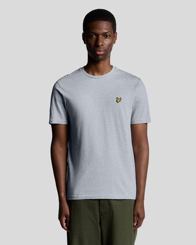 Lyle & Scott Men's Cotton Crew Neck T-Shirt in Light Grey Marl