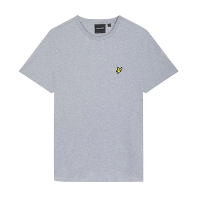 Lyle & Scott Men's Cotton Crew Neck T-Shirt in Light Grey Marl - Thumbnail 2