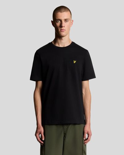 Lyle & Scott Men's Cotton Crew Neck T-Shirt in Jet Black
