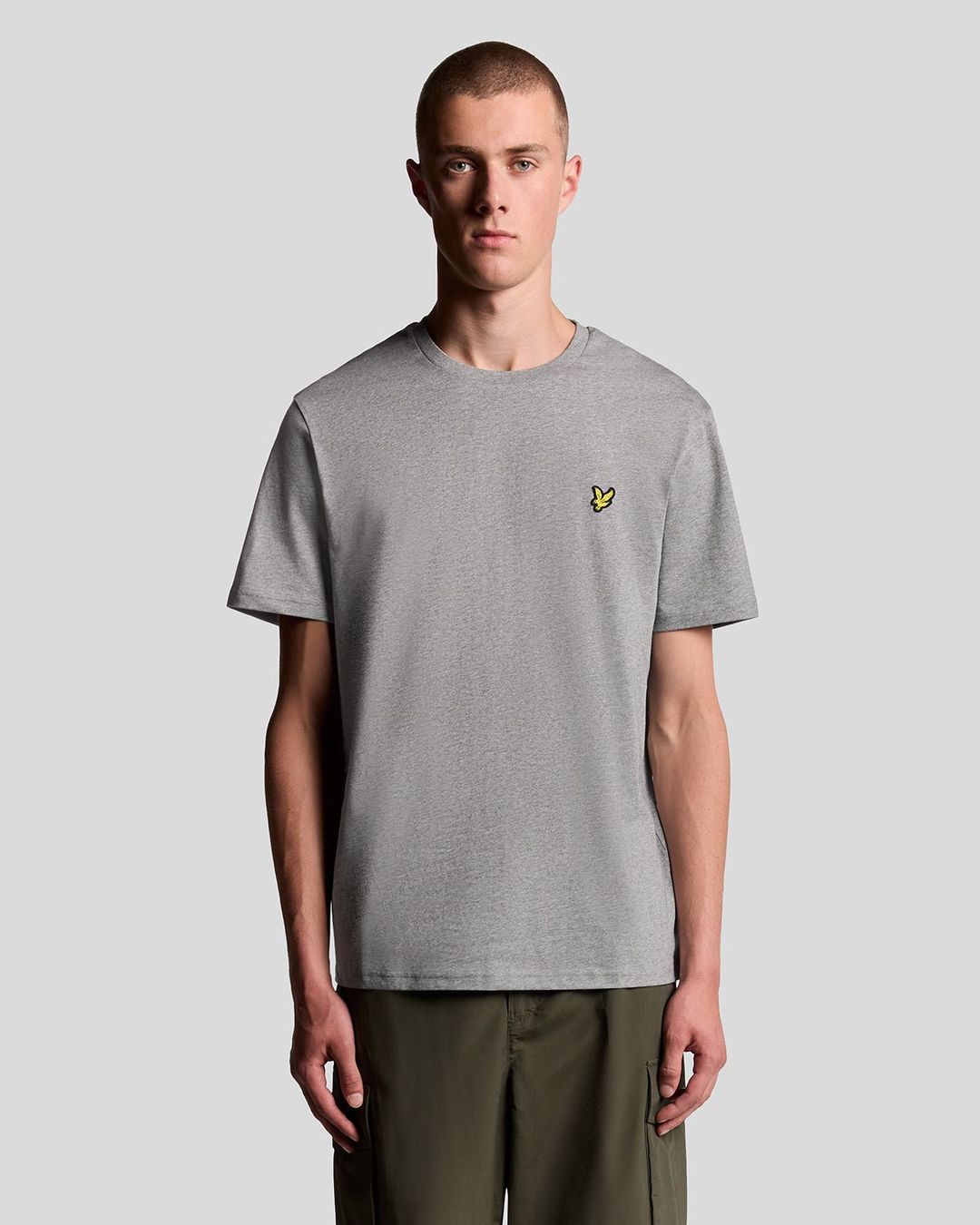 Lyle & Scott Men's Cotton Crew Neck T-Shirt in Mid Grey Marl - Image 1