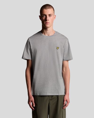 Lyle & Scott Men's Cotton Crew Neck T-Shirt in Mid Grey Marl