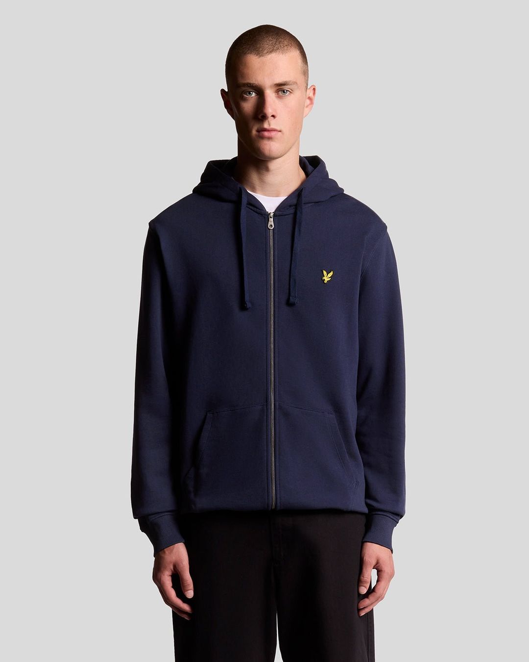 Lyle & Scott Men's Loopback Cotton Fit Full Zip Hoodie in Navy - Image 1