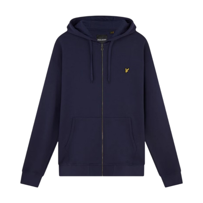 Lyle & Scott Men's Loopback Cotton Fit Full Zip Hoodie in Navy - Thumbnail 2