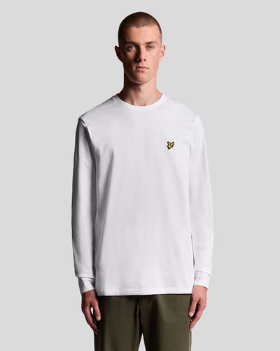 Lyle & Scott Men's Long Sleeve Cotton T-Shirt in White