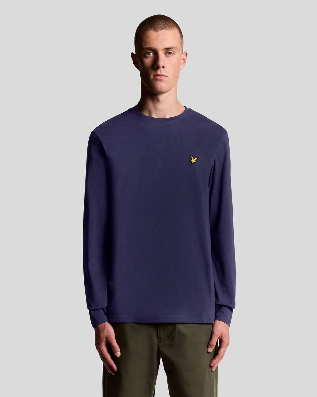 Lyle & Scott Men's Long Sleeve Cotton T-Shirt in Navy - Image 1