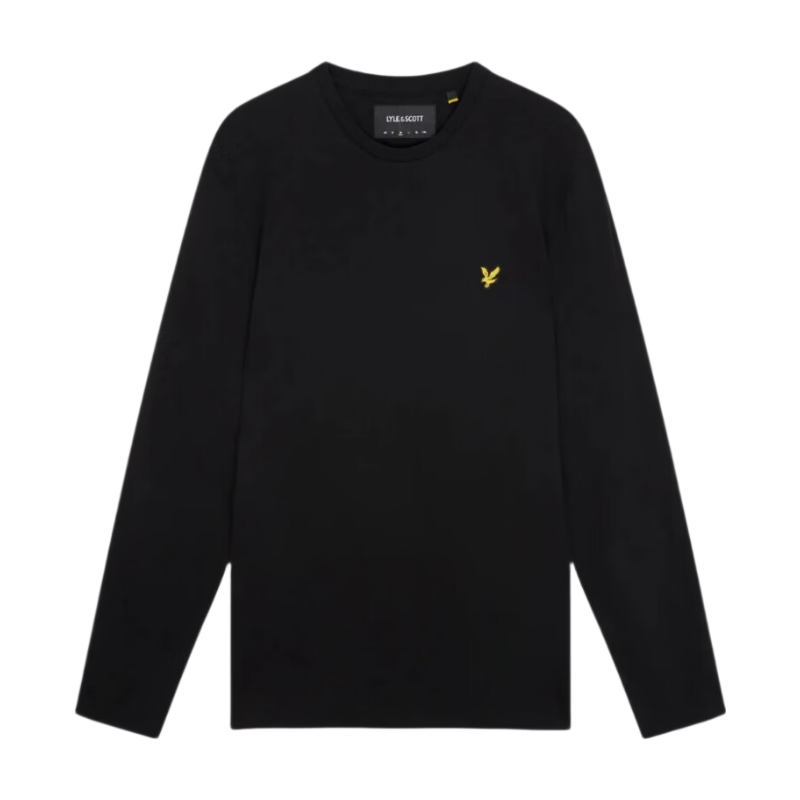 Lyle & Scott Men's Long Sleeve Cotton T-Shirt in Jet Black - Image 1