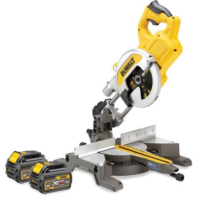 Dewalt Dcs777T2 54V Xr Flexvolt 216Mm Brushless Sliding Compound Mitre Saw (2 X 6.0Ah Batteries)