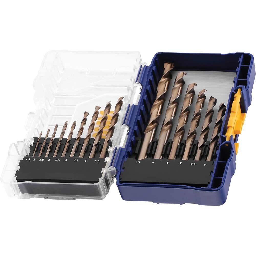 Irwin 15 Piece HSS Cobalt Drill Bit Set - Image 1