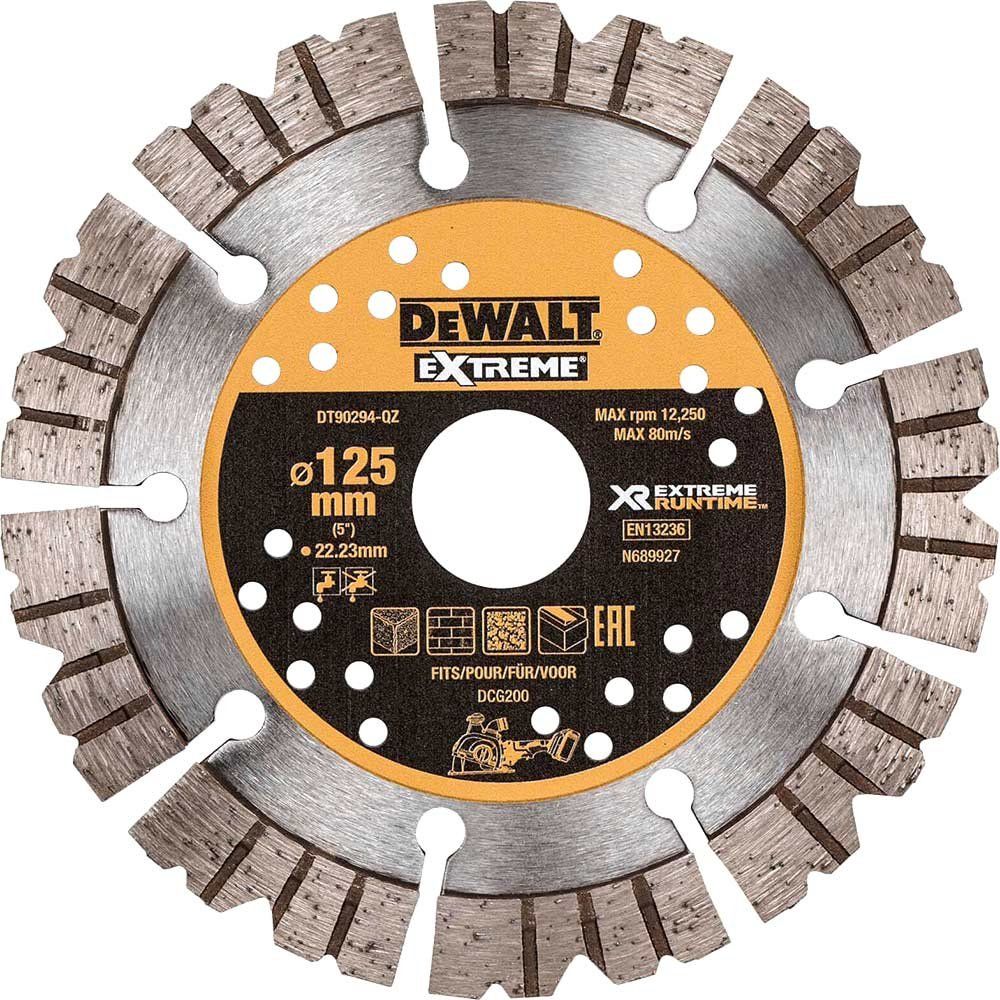 Dewalt DT90294-QZ Dt90294 Extreme Diamond Cutting Blade 125 X 22.23Mm - Image 1