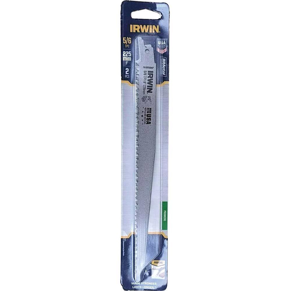 Irwin Reciprocating Saw Blades for Tree Pruning 225mm Pack of 2 - Image 1